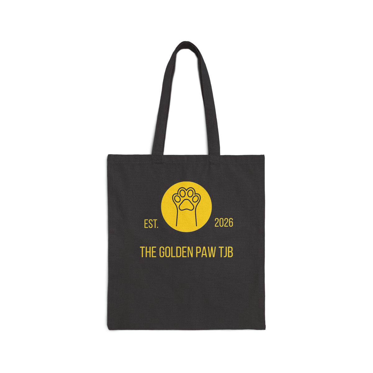 Cotton Canvas Tote Bag (15"x16") - The Golden Paw TJB EST. 2026