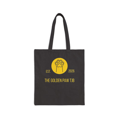Cotton Canvas Tote Bag (15"x16") - The Golden Paw TJB EST. 2026