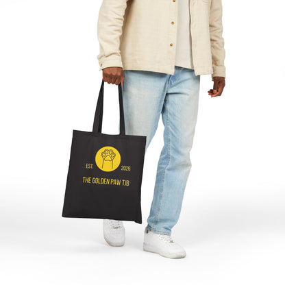 Cotton Canvas Tote Bag (15"x16") - The Golden Paw TJB EST. 2026