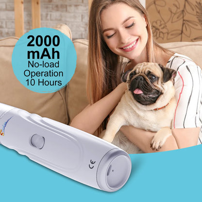 Quiet Dog Nail Grinder - USB Rechargeable 2-Speed Trimmer