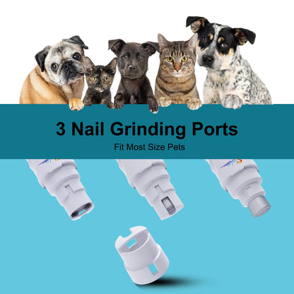 Quiet Dog Nail Grinder - USB Rechargeable 2-Speed Trimmer