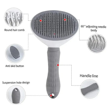 Self - Cleaning Slicker Brush for Dogs & Cats
