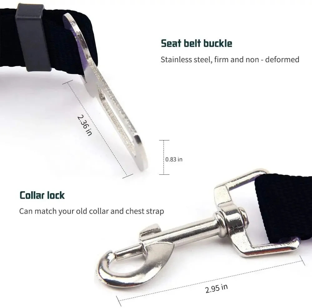 Adjustable Dog Car Seat Belt - Safety Travel Leash