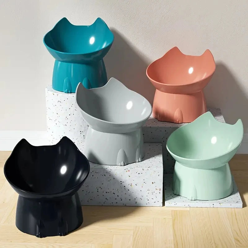 WhiskerWare - Elevated Calm Bowl | Anti-Vomit & Whisker Friendly for Cats & Small Dogs
